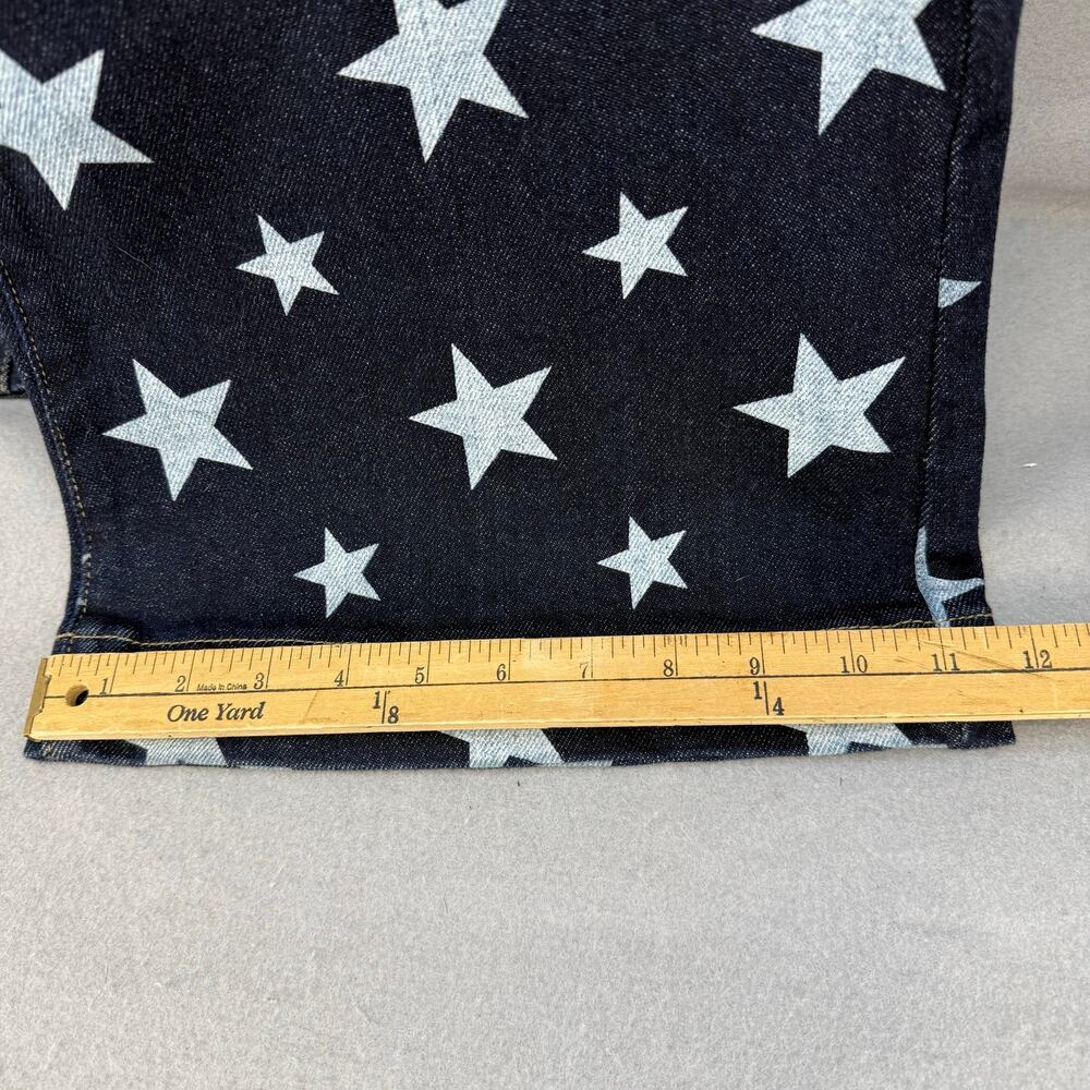 Judy Blue Jeans Women's 20W Dark Blue Star Print Flare Leg Tall Jeans Patriotic - Picture 15 of 15